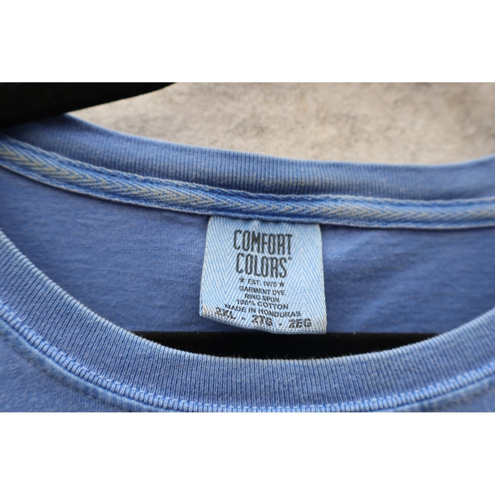 Comfort Colors Maui Dive Shop T-Shirt Mens 2XL Blue Sea Turtle Graphic Tee 1717